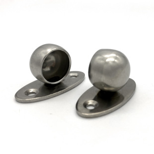 Stainless Steel Low-pass Low-head Towel Seat Bathroom Hanging Rod Pipe Seat Thickened 19mm Half-pass Flange Seat