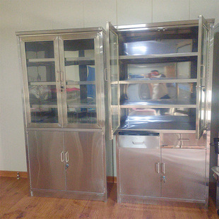 Wholesale stainless steel Western medicine cabinet hospital clinic instrument cabinet medicine cabinet thickened File File Cabinet medical instrument cabinet