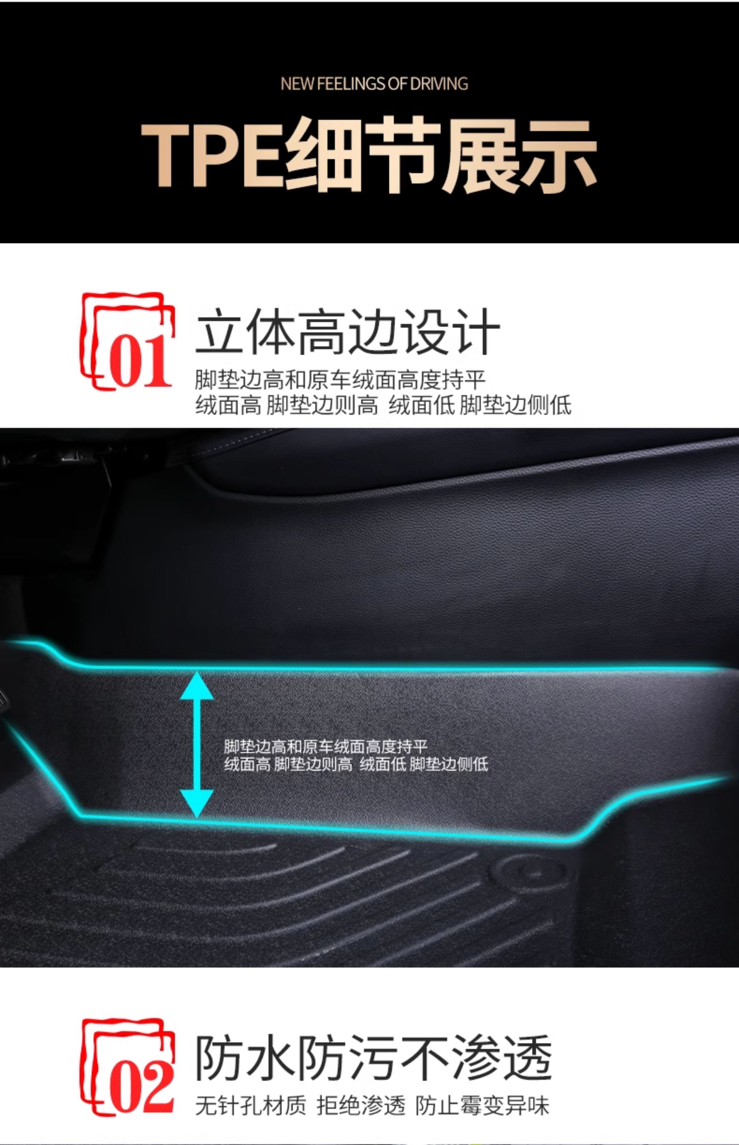 Honda Inspire, HaoYing, BinZhi, XRV, Lingpai, FengFan, CRV, Xiangyu, Fit TPE double-layer car floor mats