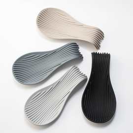 硅胶搁盘厨具厨房硅胶勺托家用锅铲汤勺加厚隔热硅胶勺垫