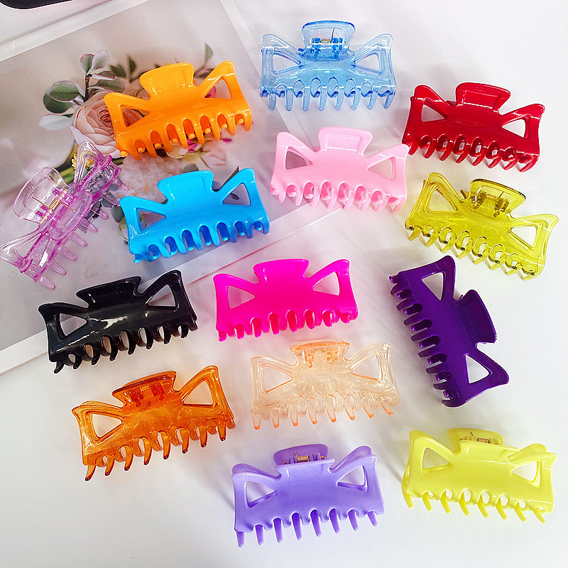 8爪韩国塑料大抓夹   彩色抓夹后脑勺夹  1元店货源批发