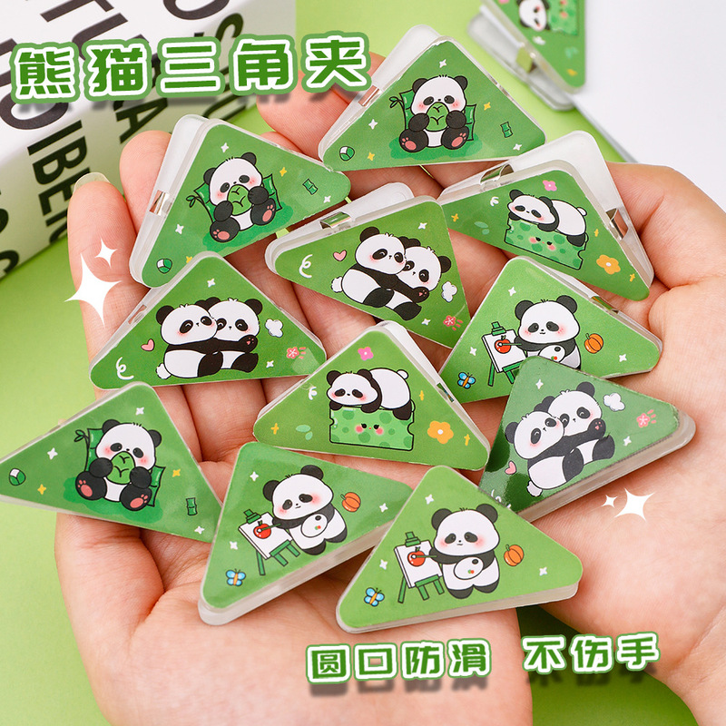 Cute Panda Triangle Clip Creative Student DIY Note Photo Clip High-Value Acrylic Information Bill Shelf Cute Panda Triangle Clip Creative Student DIY Note Photo Clip High-Value Acrylic Information Bill Shelf