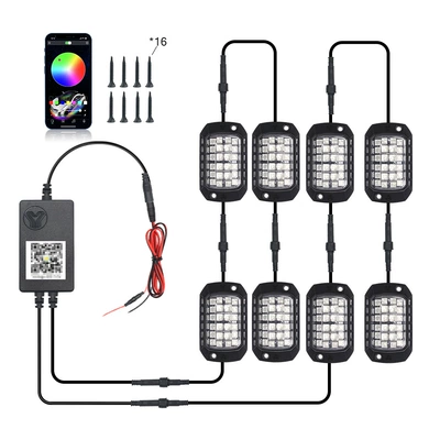 Other lights RGB colorful music rhythm light - 3d-lens-chassis-light-to-eight-app-boxed