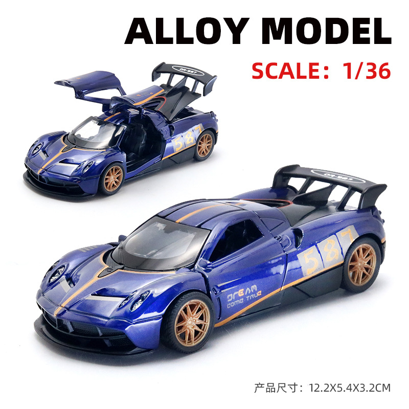 Juguetes de aleación de alta calidad para niños versión de pista modelo de coche deportivo 1: 36 bolsa de coche de puerta abierta