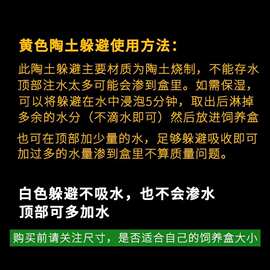睫角守宫豹纹守宫陶土加湿躲避洞保温保湿爬虫蜘蛛蝎子躲避屋