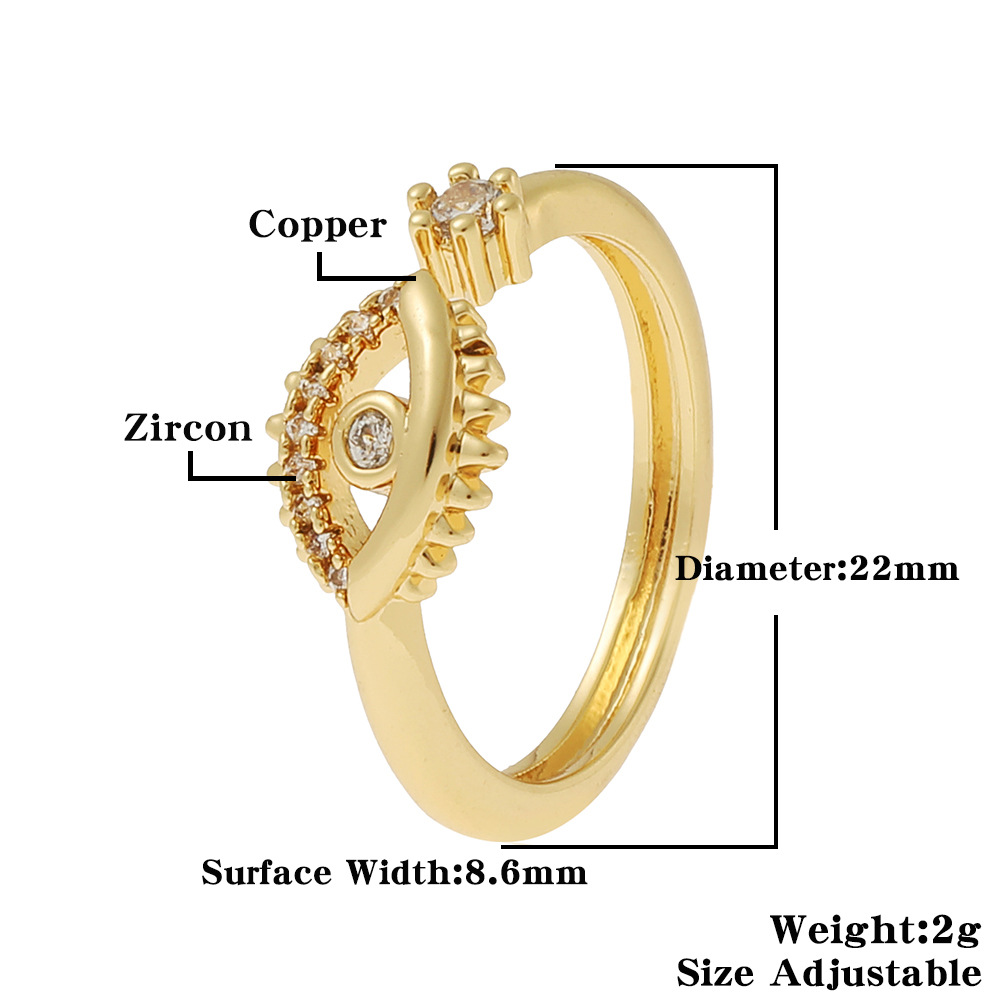 womenu0027s Devilu0027s eye fashion geometric open copper tail ring wholesale