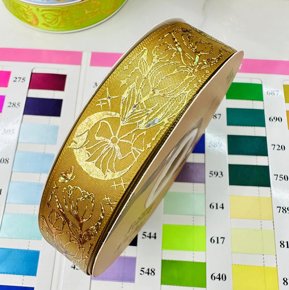 [Shangxin] Lanzamiento de barras de oro de cinta Lolita hecha a mano tulipanes luna arco cinta al por mayor