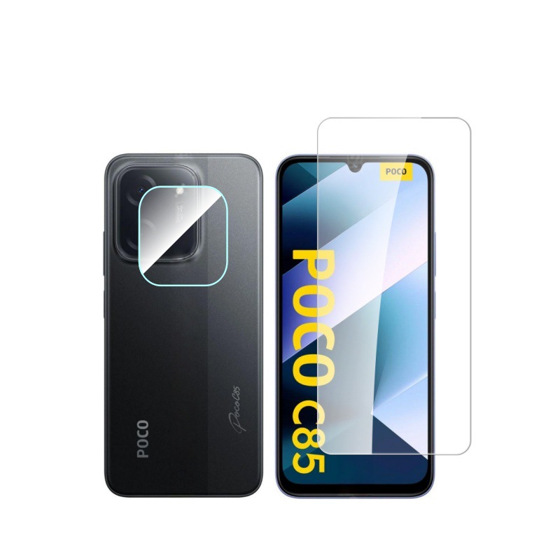 Aplicable a Xiaomi PocoC85 película templada recubrimiento galvanizado de vidrio transparente protector de esmerilado película de lente de alta definición