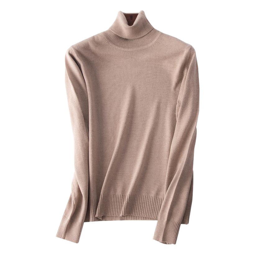 セーターの高襟のセーターの秋冬のプルオーバーの長袖の純色のゆったりしている底のニットの女性の韓国版