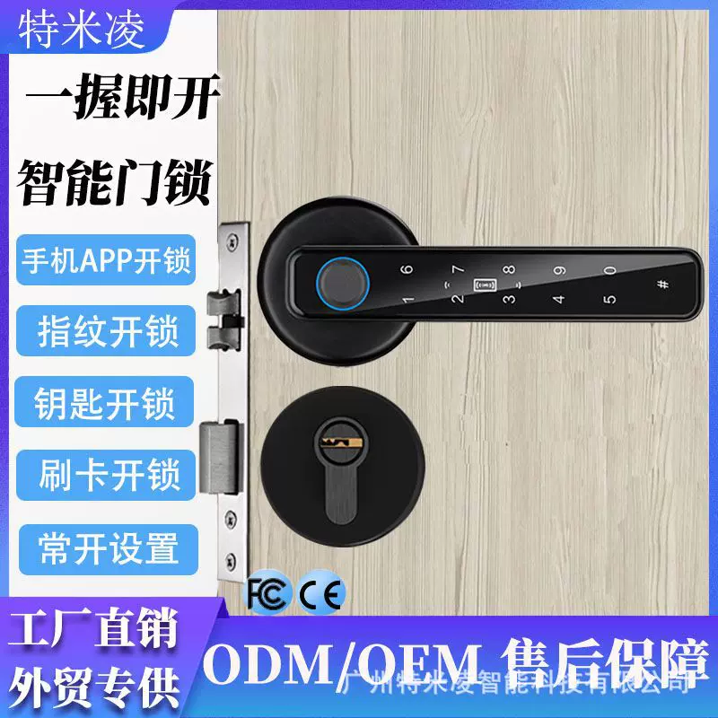 通通锁指纹密码锁手机开锁涂鸦智能锁家用出租屋公寓锁电子锁