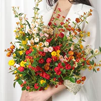Handmade silk artificial miniature rose: six-color gradient wedding & home decor bouquet analysis