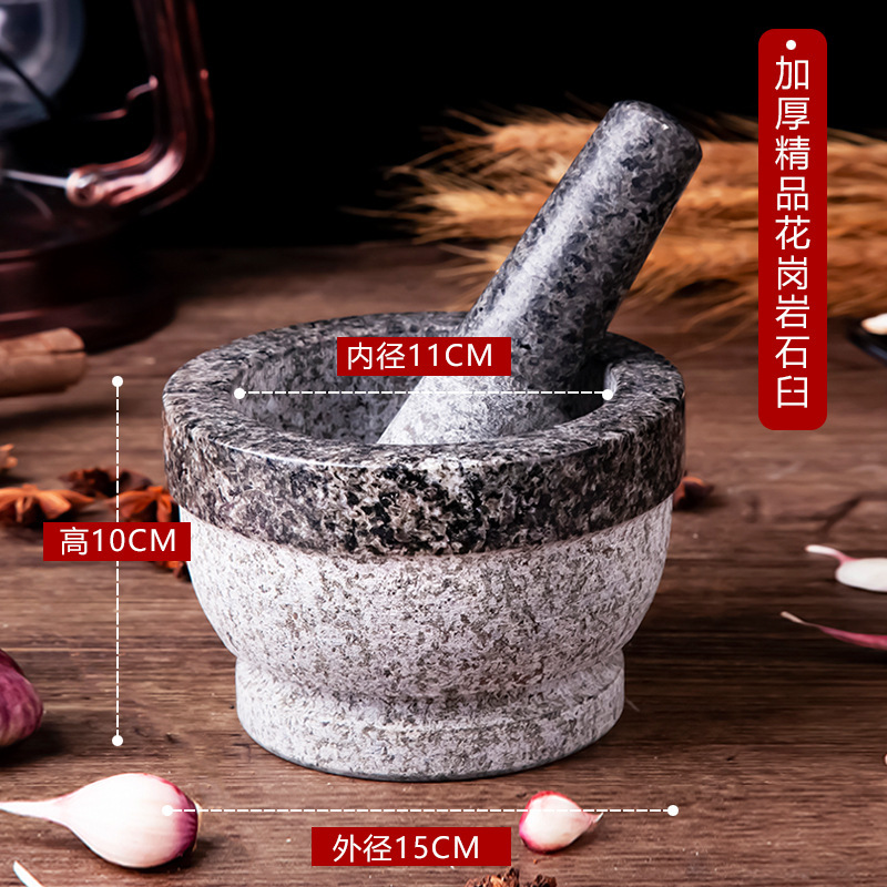 Molinillo de ajo, mortero de piedra natural, molinillo, machacador de piedra, mortero de ajo, pelador de ajo, gadget de cocina, prensa de ajo