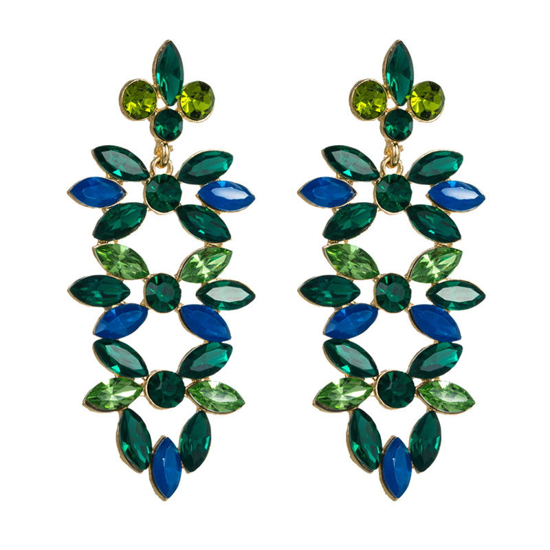 Geometric Pattern Women'S Gender Fashion Geometric Alloy Rhinestones Women's Earrings 1 Pair