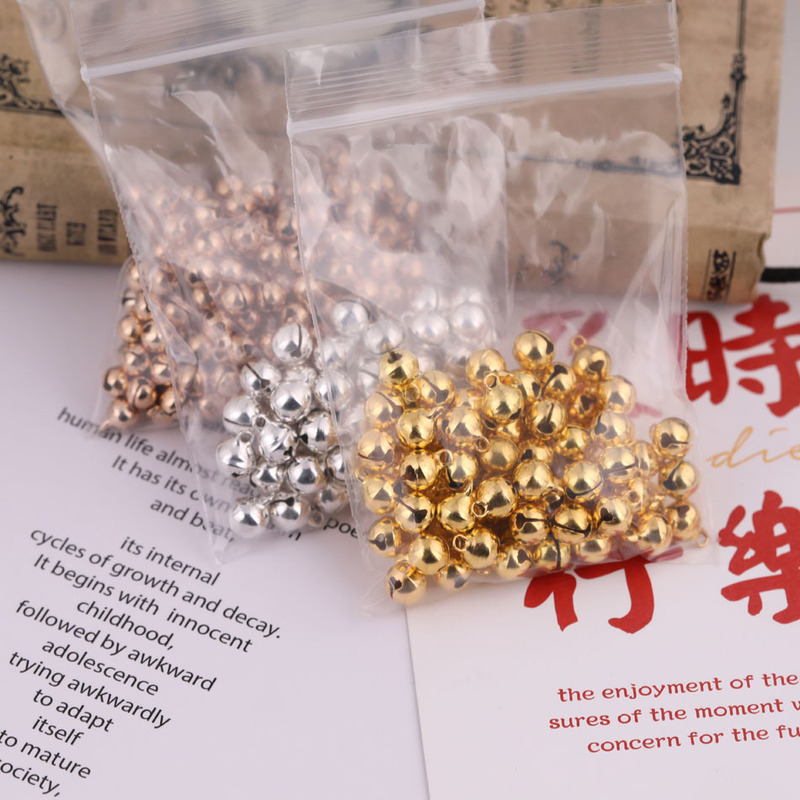 Water plated silver gold copper bell diy jewelry accessories craft decoration small Bell pet collar hanging Bell Christmas Bell