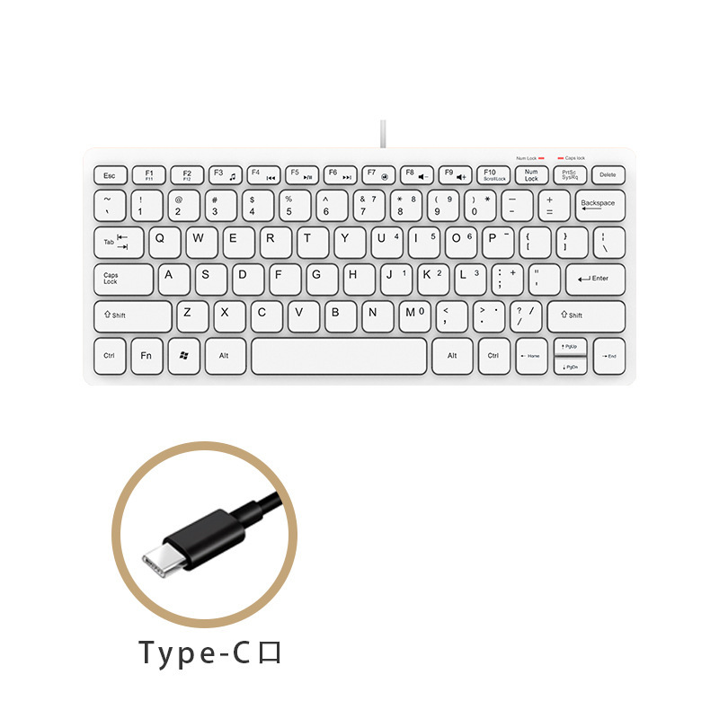 Typecインターフェイスps2丸口有線キーボードビジネスオフィス携帯パソコンノート学生軽量ミニ|undefined