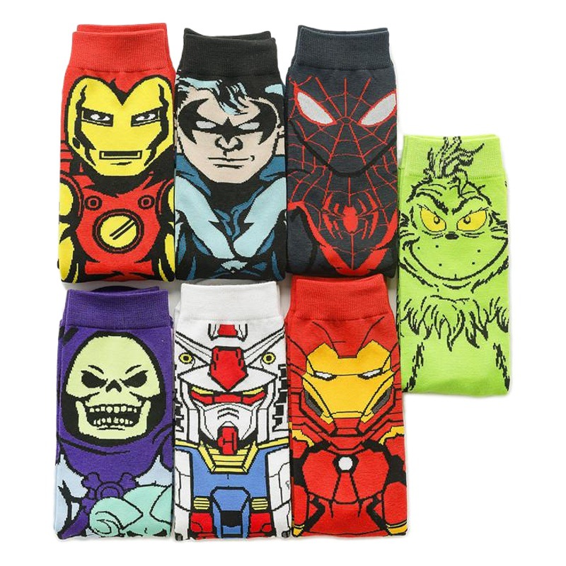 Venta al por mayor de los hombres calcetines de algodón de comercio exterior calcetines de los hombres Gundam medias de dibujos animados de anime femenino fabricantes