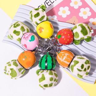 Turtle Island Best-Selling Helmet Cartoon Turtle Pendant Plush Keychain Big-Eyed Turtle Bag Pendant Turtle Doll