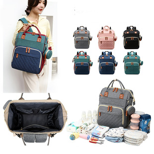 2022 cross-border HOT Portable Folding Crib mommy bag multifunctional mother and baby bag mother bag factory direct sale