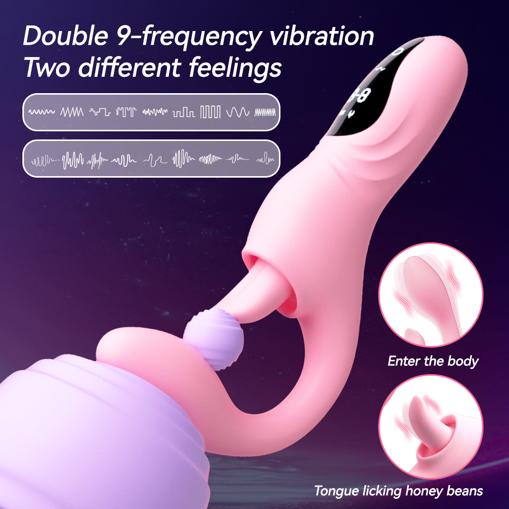 Stimulierender Klitoris-G-Punkt-Doppelvibrator, Masturbationstool für Frauen, LCD-Touch-Sexspielzeug_voghion.com