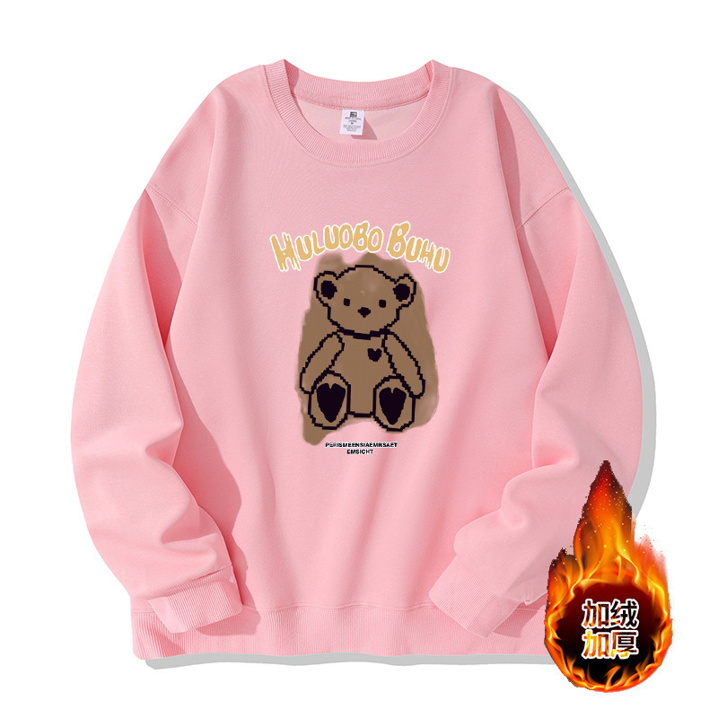 24秋冬とベルベットの女性の新モデルはカジュアルな上着を厚くして、ゆったりして痩せている長袖のファッションを着ているins