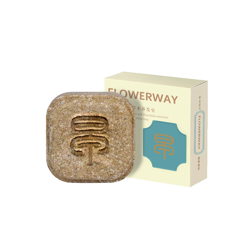 FLOWERWAY首乌侧柏叶草本养发皂植萃修护受损控油柔顺洗头手工皂|undefined