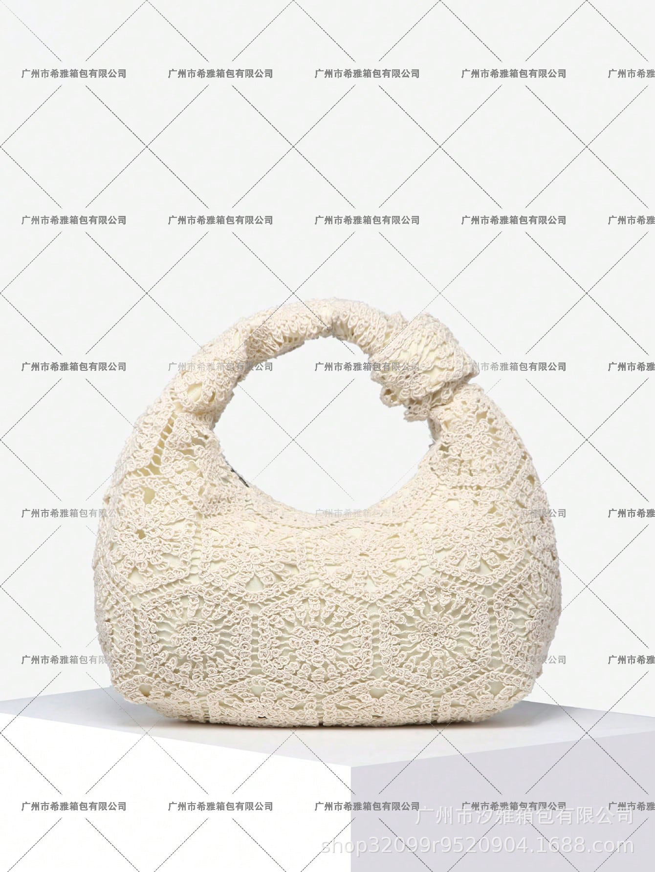 Women's Retro Simple Casual Leopard Print Bohemian Hippie Hollow Out Single Shoulder Underarm Baguette Bag - Thumbnail 5