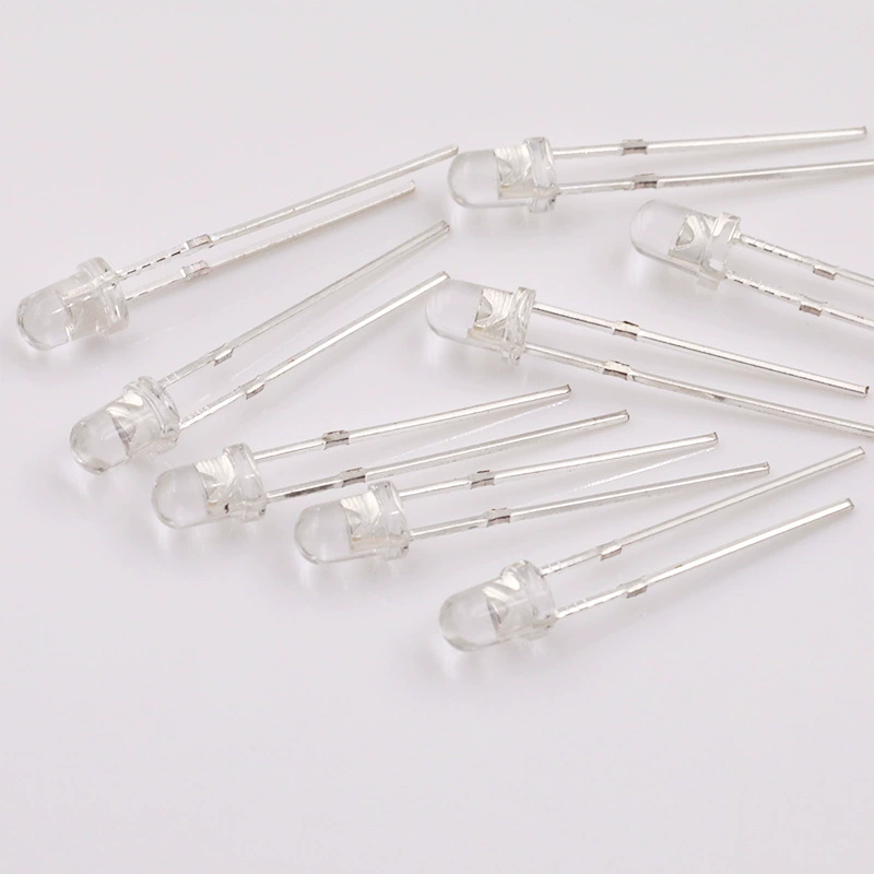 好莱光 3MM круглая головка прозрачная короткая подошва фиолетовый светодиодные бусины вставляются прямо в кромку F3 фиолетовый свет