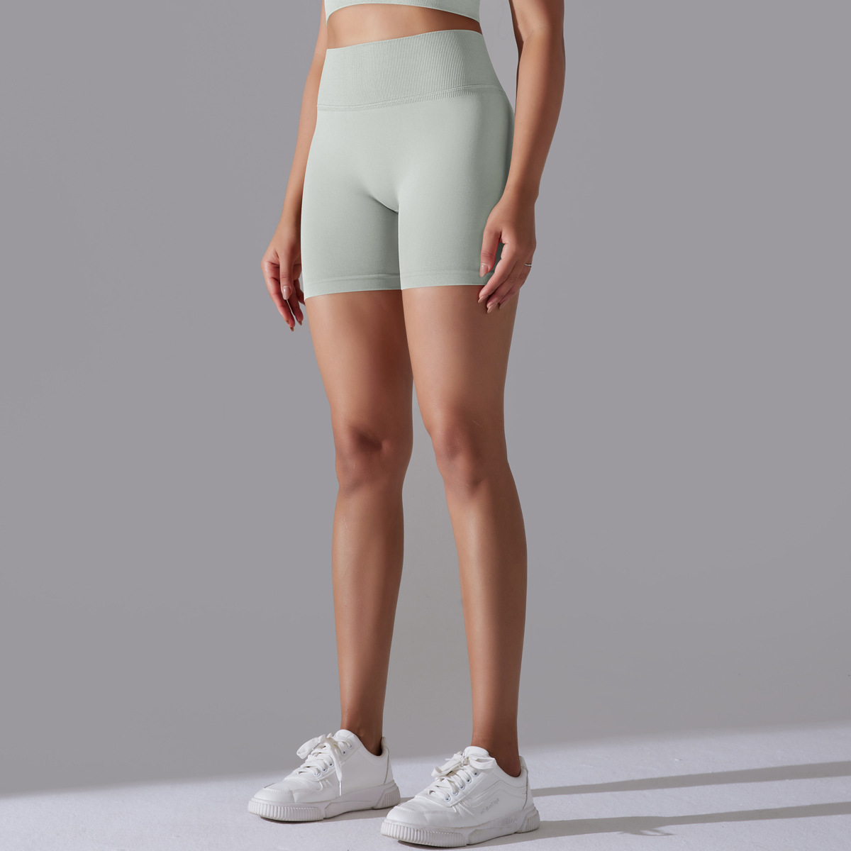 Simple Style Sports Solid Color Nylon Cotton Blend U Neck Tracksuit Vest Jogger Pants Leggings display picture 96