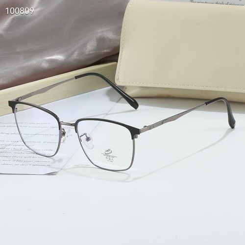 复古眉毛架商务眼镜批发新款全框合金平光镜镜架超轻近视镜66028