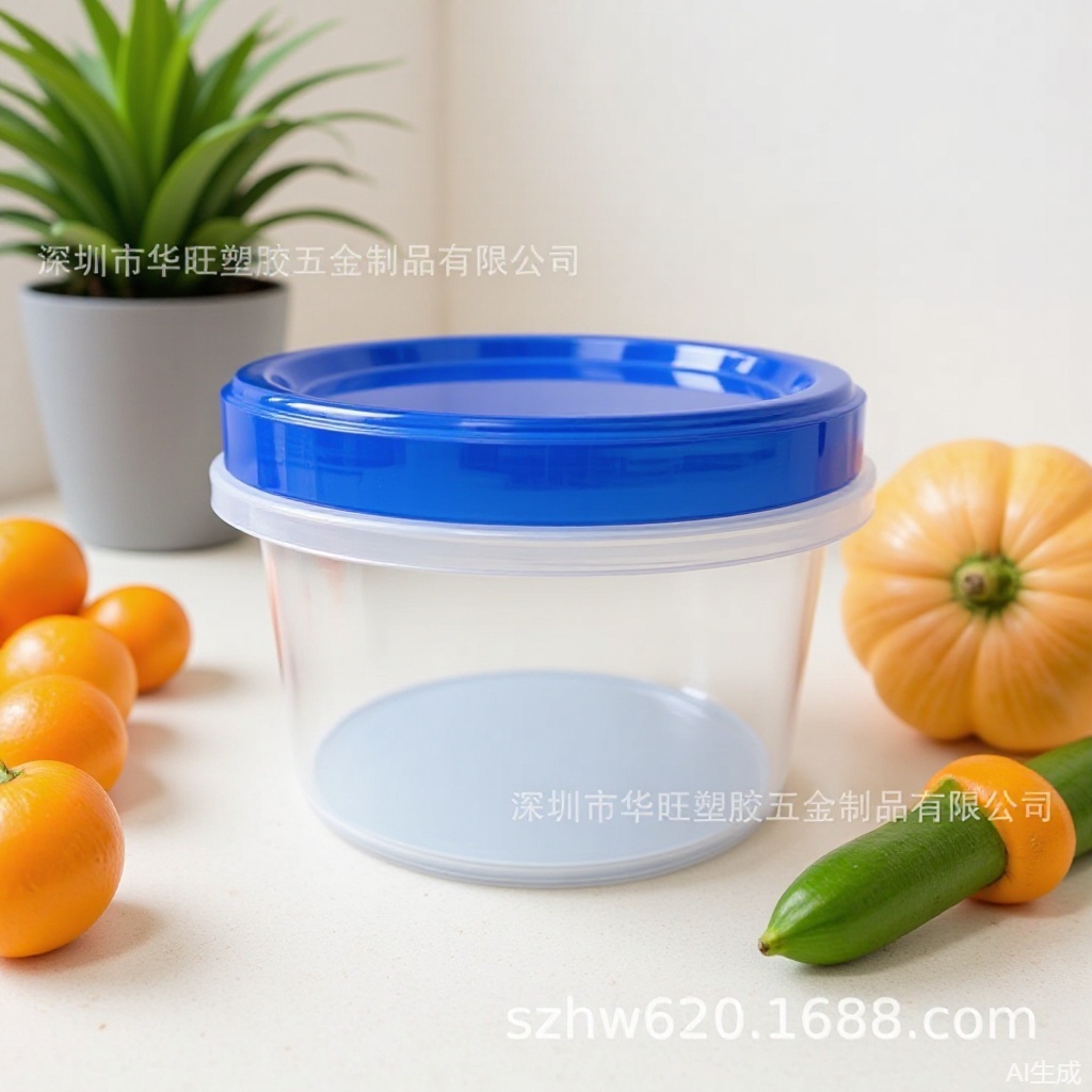 厂家食品加厚储存冰箱冷冻熟食汤容器保鲜盒带螺旋盖8oz可得复使