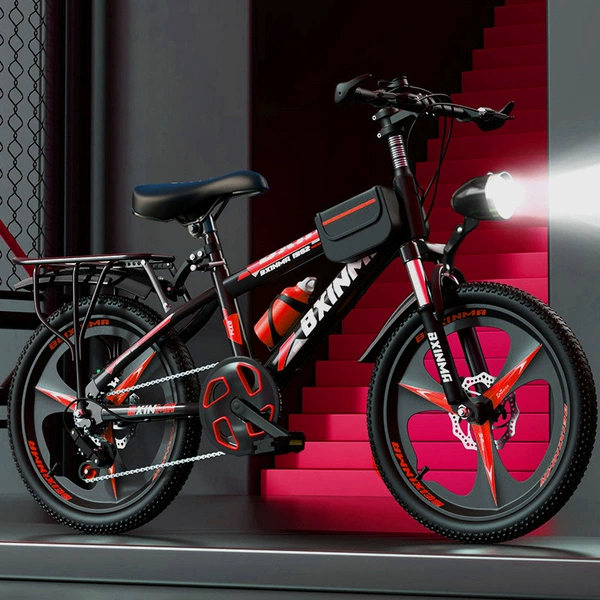 ¤Integrated wheel LED light black and red/variable speed [disc brake/shock absorption] full belt-18 inches 6-9 years old 120-140+