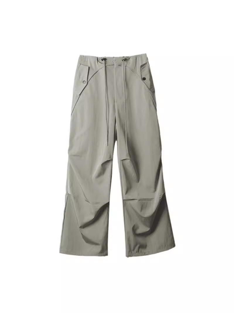 Pantalones Cargo Paracaidistas con Cordón y Puño Ajustado para Mujer
