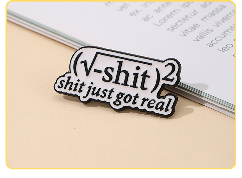 Holiday, Daily Occasion Alloy Material Casual Simple Style Pin Letter Alloy Enamel Unisex Brooches