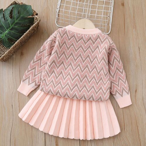 Children's Sweater Set  Autumn New Princess Dress Cute Girls' Two-Piece Set Autumn Children's Clothing