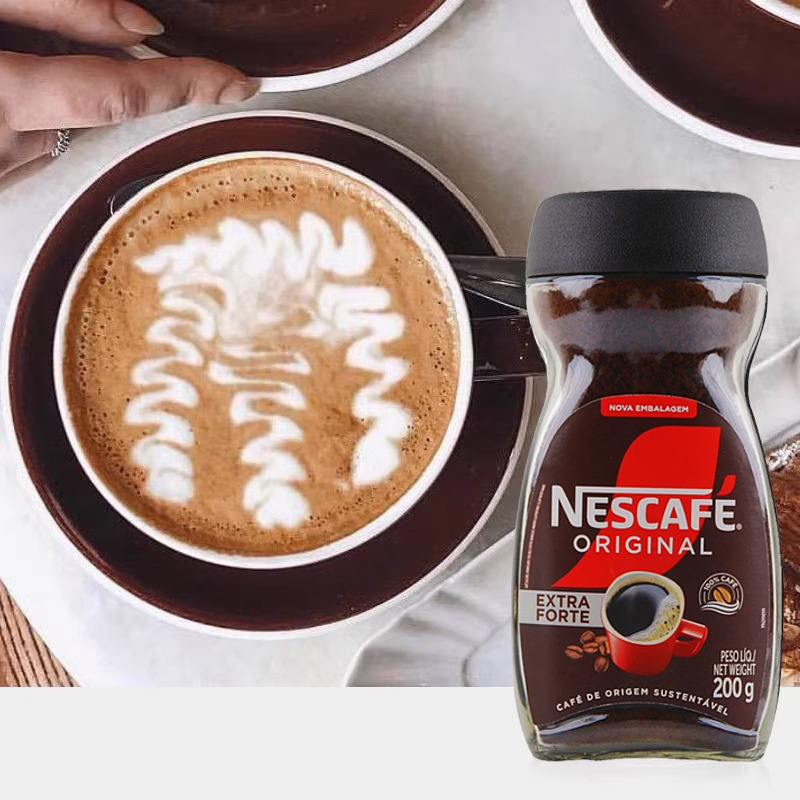 Brazil Imported Nescafe Instant Coffee Sucrose-Free Pure Black Coffee 200g Bottled Wholesale Brazil Imported Nescafe Instant Coffee Sucrose-Free Pure Black Coffee 200g Bottled Wholesale