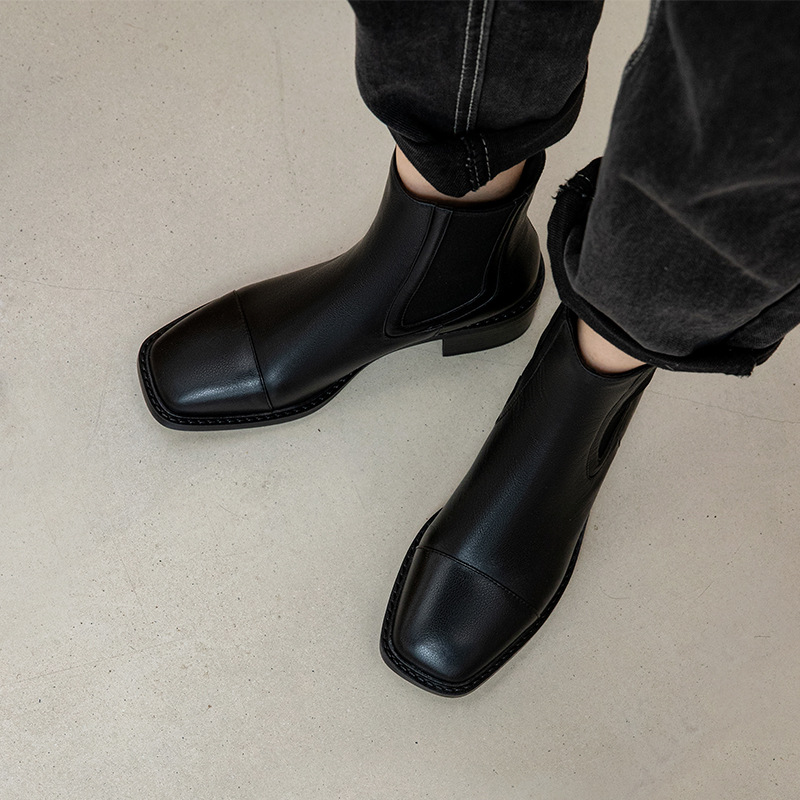 Chiko Jocelynn Square Toe Block Heels Boots