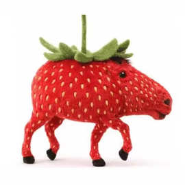 跨境新品互联网迷因 Strawberry Horse 草莓马毛绒公仔玩偶