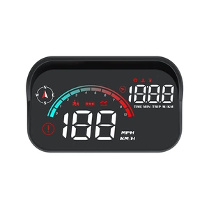 Car Head-Up Display GPS Multifunctional Vehicle HUD Speed OBD Voice Broadcast Speed Detection Radar Detector Instrument