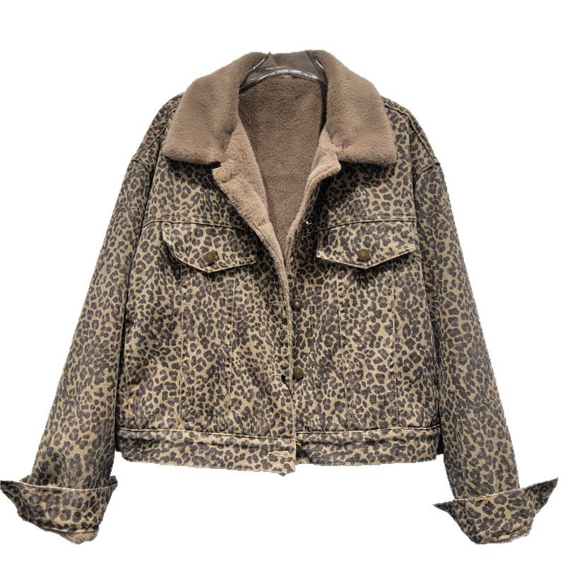 Alta sensación de productos europeos de imitación de estriado denim grueso chaqueta corta para mujeres 2025 invierno nuevo chaqueta caliente delgada image 5