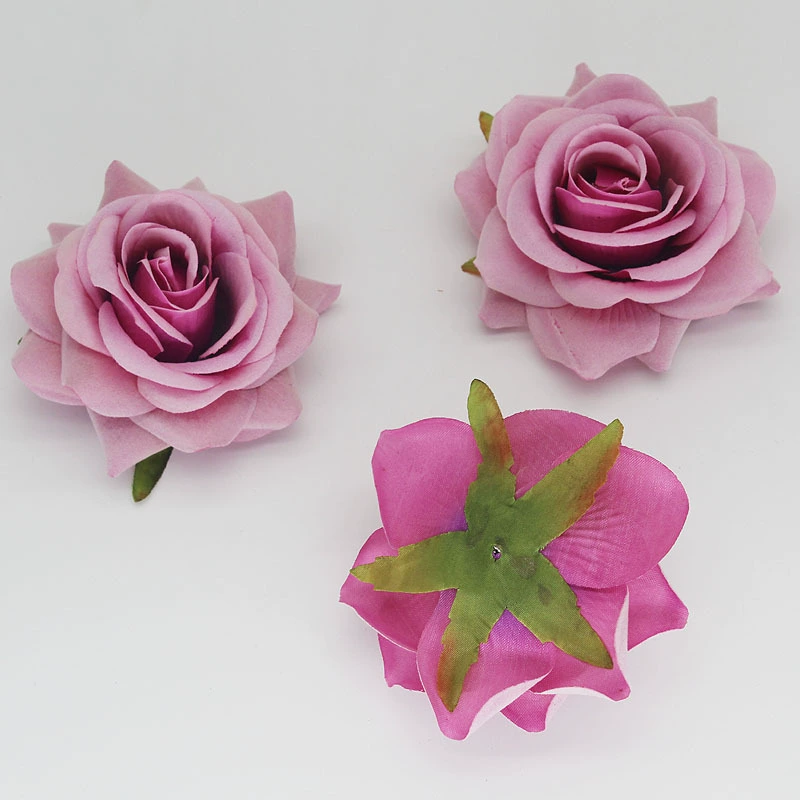 8cm simulation big roll rose silk cloth flower head flowers DIY bottomless support shoes hat wedding jewelry
