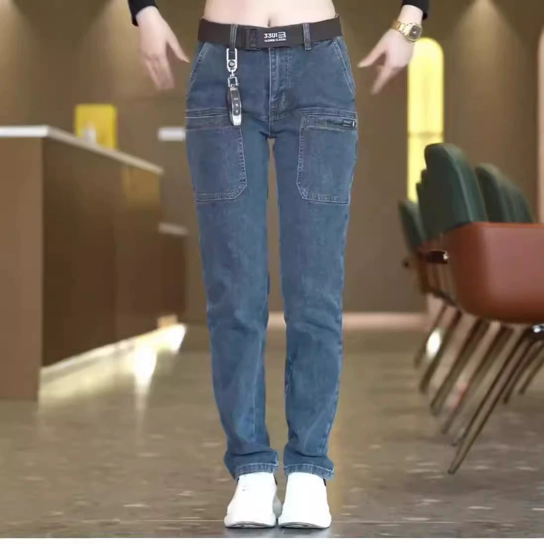 Summer thin jeans, trend casual trousers
