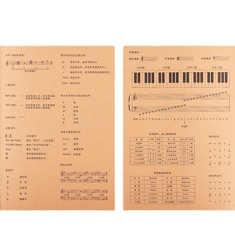 五線譜ピアノ子供ワイドピッチ楽譜音楽練習帳初心者プロビッグピッチ楽譜ノート|undefined