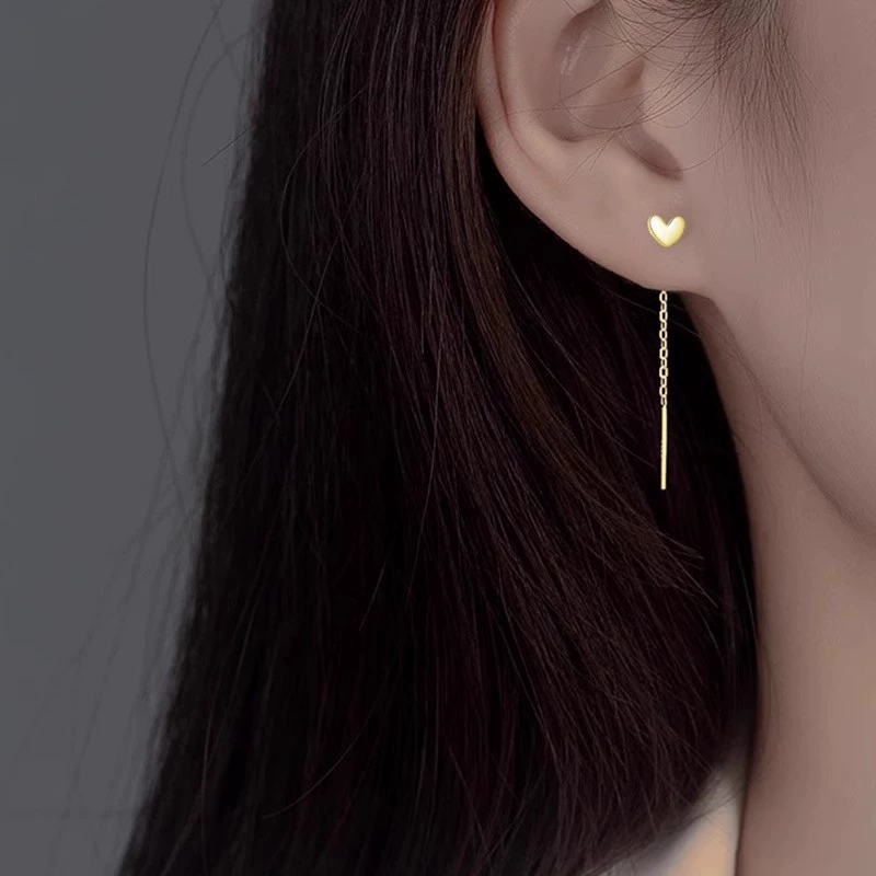 Серебряная игла, серьги, короткая цепочка с кисточками, серебро 925 образец, оптом, стиль легкой роскоши