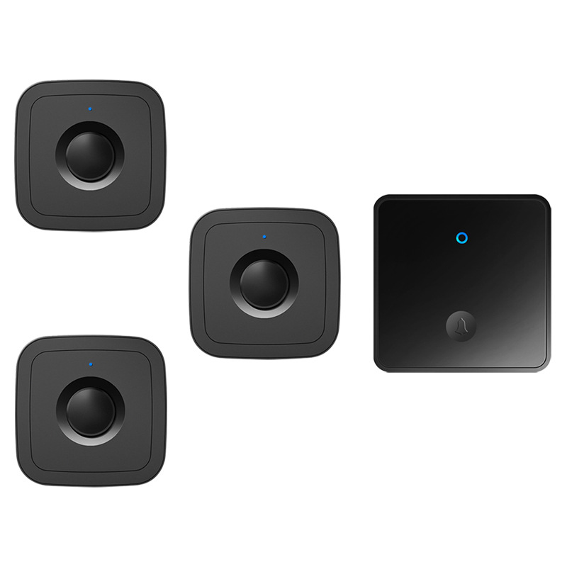 智能无线家用不用电池门铃自发电一拖三远距离电子遥控呼叫器大板