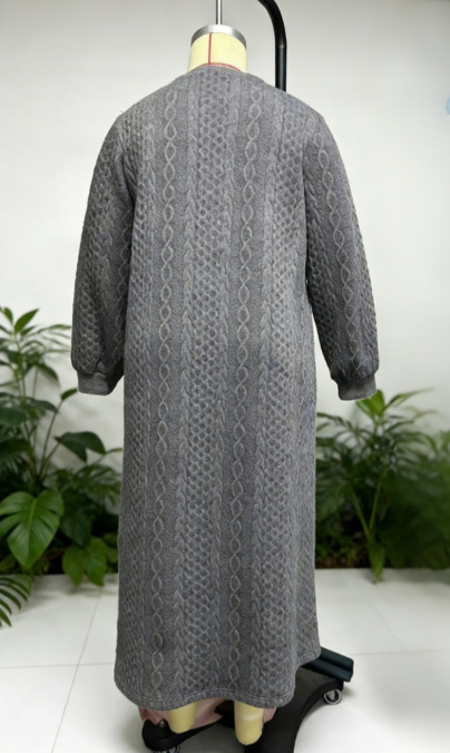 AB312 2023 Eid Al-Fitr Arabic Dubai Embroidered Patch Dress Muslim Party Evening Gown_ecoleips.com
