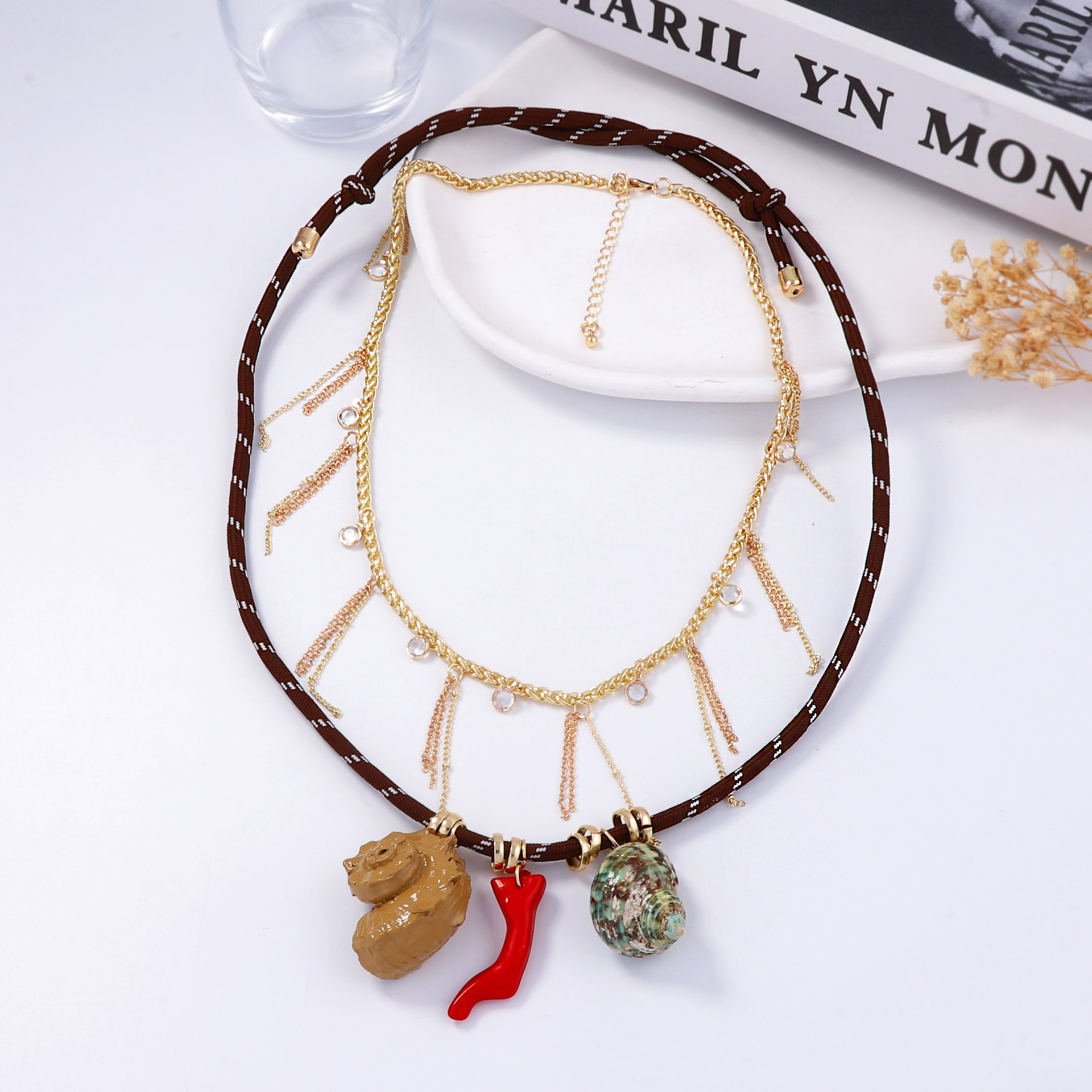 Geometric Ethnic Style Resin Rope Pendant Necklace Wholesale display picture 5