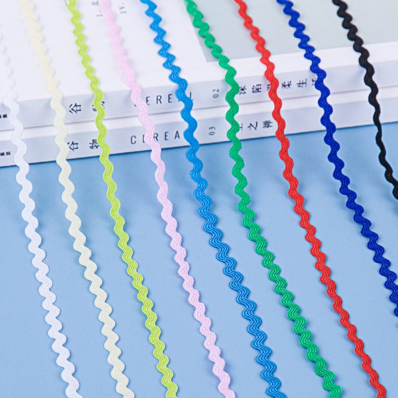 0.3CM correa ondulada en forma de S encaje marinería sofá cortina decoración encaje hecha a mano diy accesorios de ropa