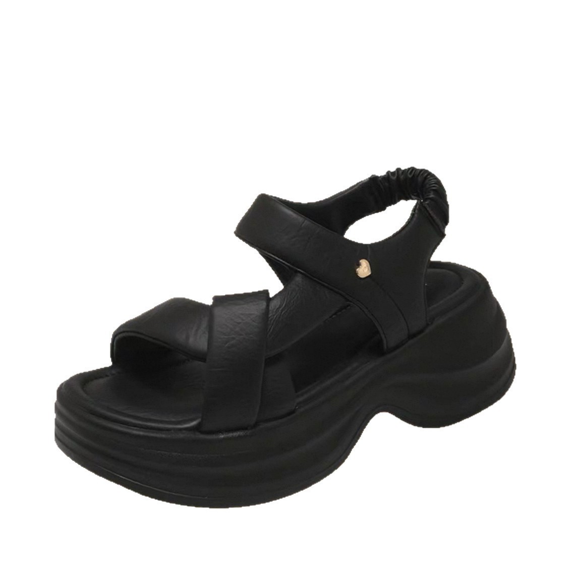 Muffin de fondo grueso para aumentar la altura de las sandalias romanas de mujer 2026 verano nuevo zapatos de playa para usar fuera de verano