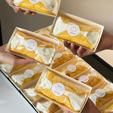 网红东京香蕉蛋糕卷包装纸戚风蛋糕玻璃纸烘焙东京香蕉卷打包盒子