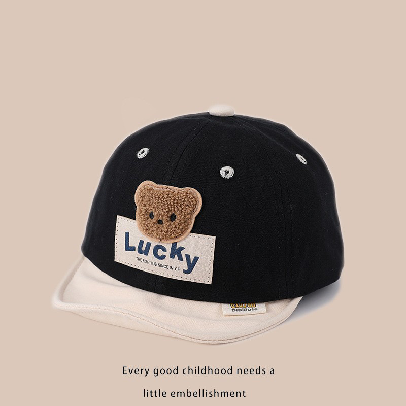 Sombreros bebés primavera y otoño lindos osos bebés varones sombreros de pato de verano niñas sombreros de béisbol de borde suave delgados